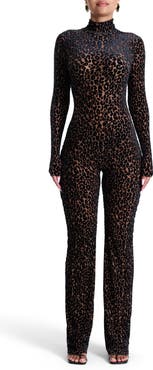 Naked Wardrobe Burnout Long Sleeve Jumpsuit