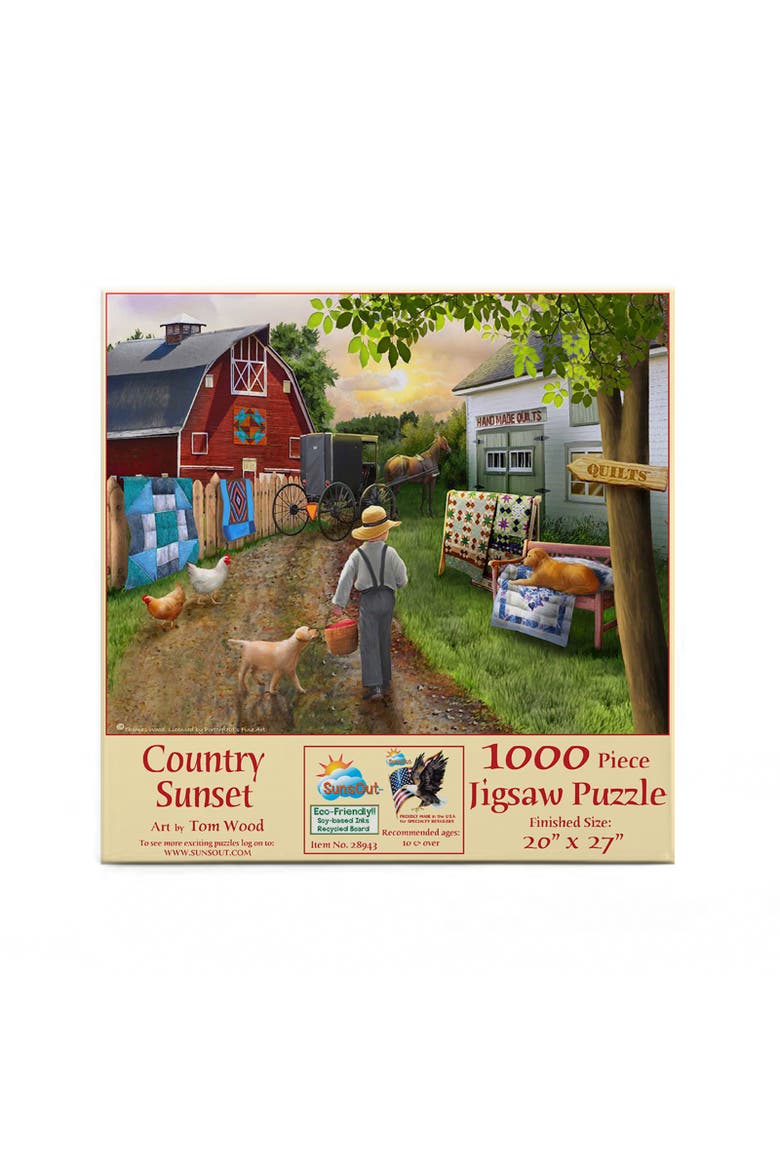Country Sunset 1000 piece Jigsaw Puzzle for Adults, Alternate, color, Multicolor