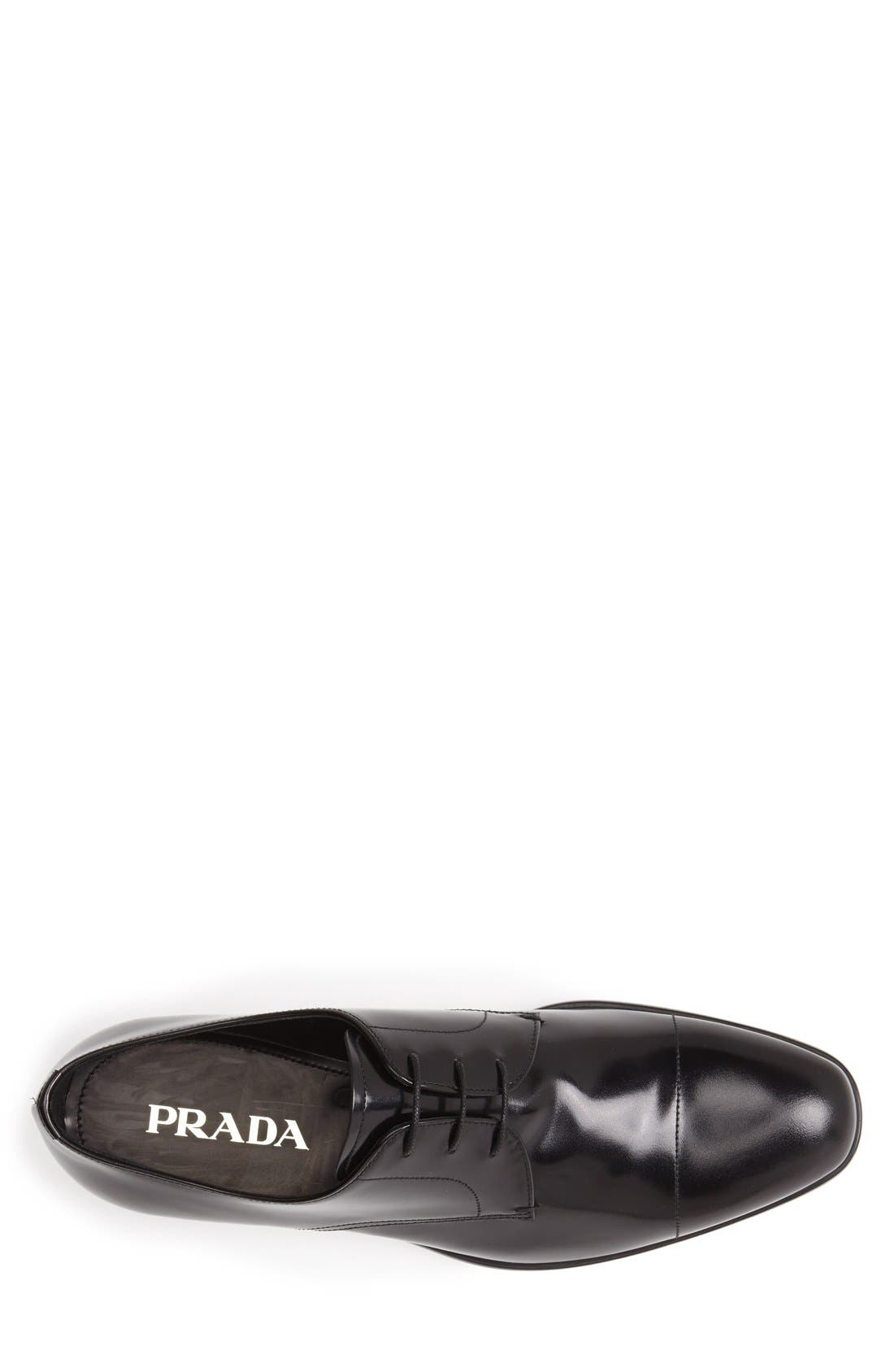 Prada 'Spazzolato' Cap Toe Derby, Alternate, color, 