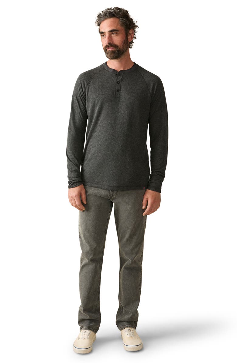 Faherty Cloud Long Sleeve Henley, Alternate, color, Charcoal Heather