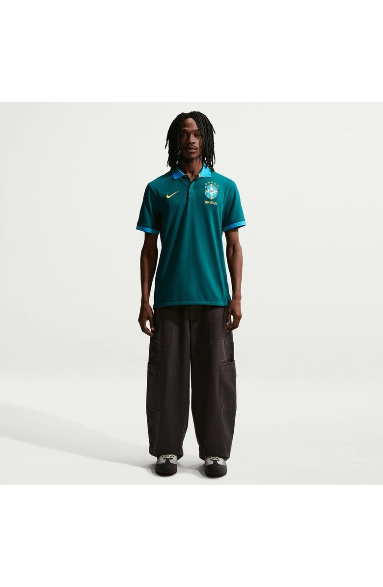 Nike Men's Nike Green Brazil National Team Dri-FIT Polo, Alternate, color, Green