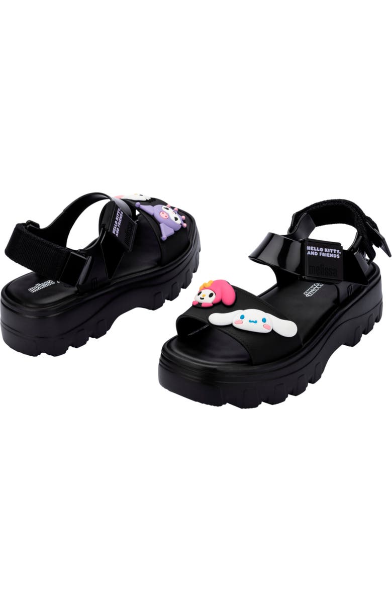 Melissa x Hello Kitty and Friends Lug Sole Sandal, Alternate, color, Black