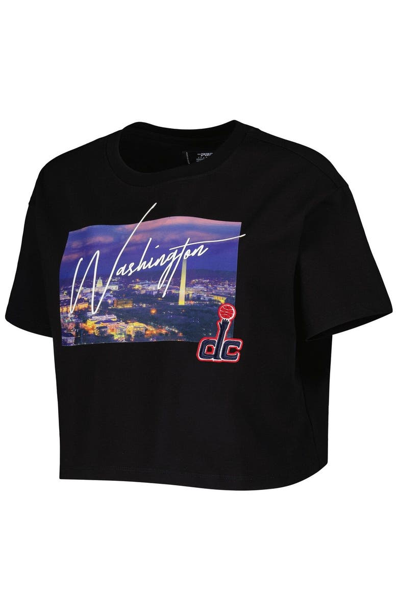PRO STANDARD Women's Pro Standard Black Washington Wizards Cityscape Crop Boxy T-Shirt, Alternate, color, 