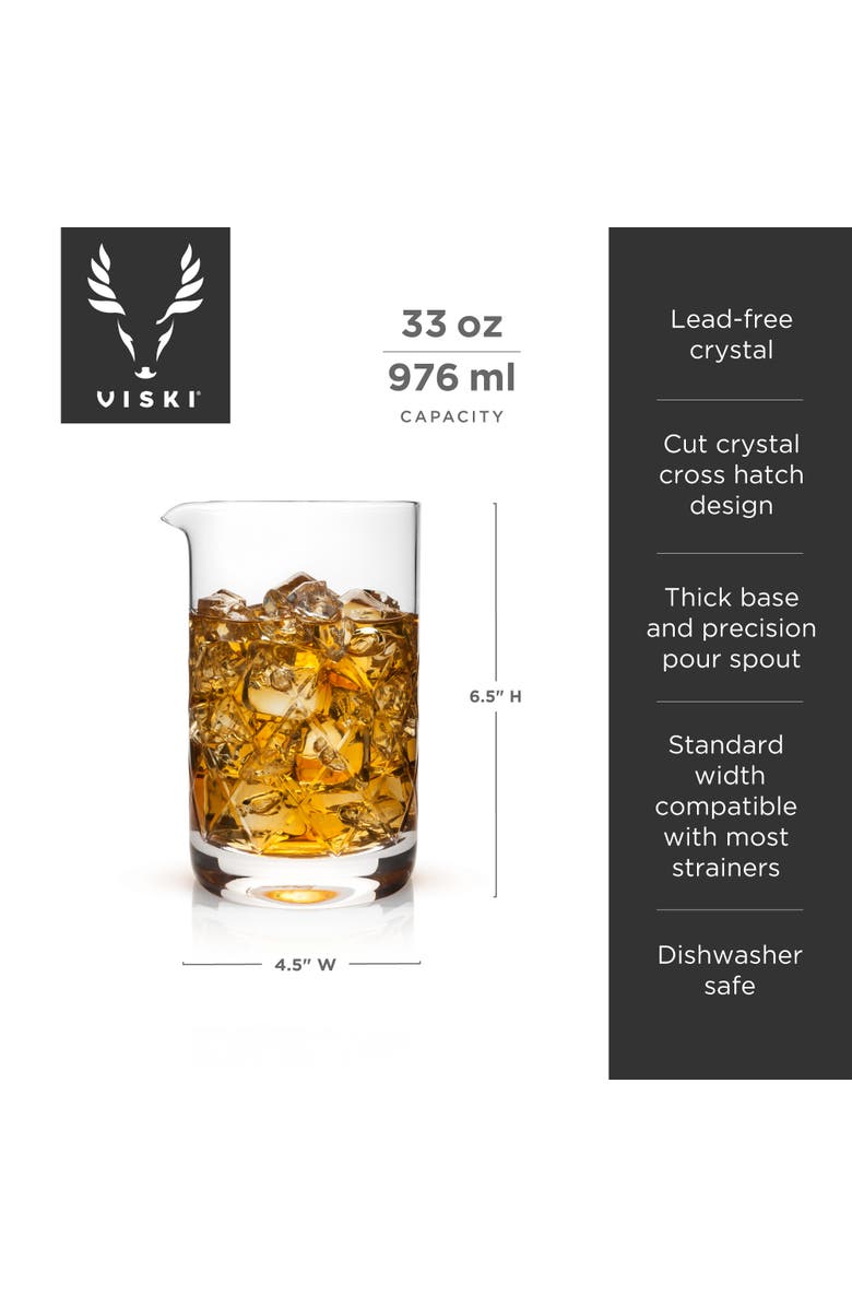 Viski Professional Crystal Extra Large Mixing Glass, Alternate, color, Clear