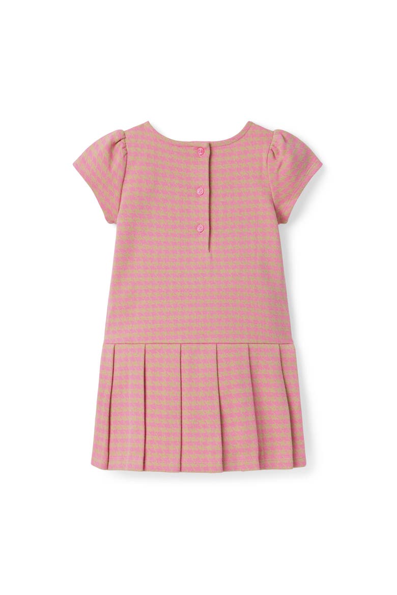 The Houndstooth Pleated Dress, Alternate, color, Pink