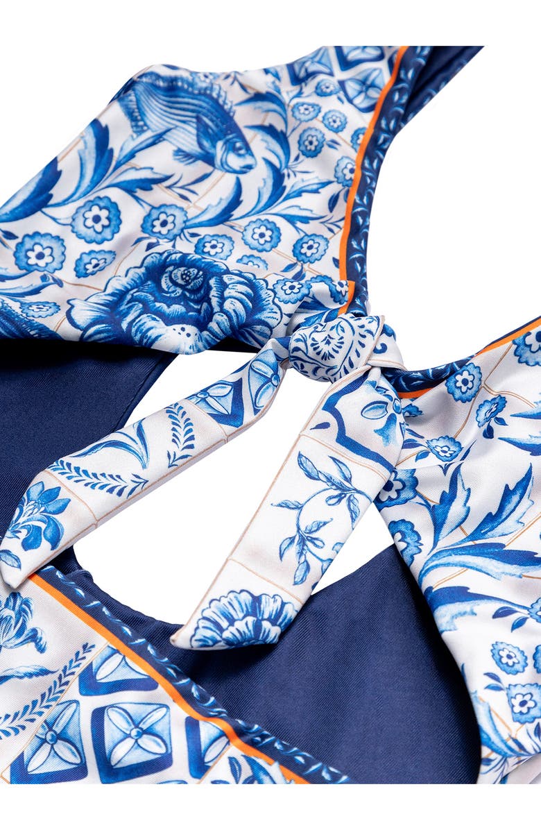 Agua Bendita Kids' Azure Iliana One-Piece Swimsuit, Alternate, color, Blue Multi