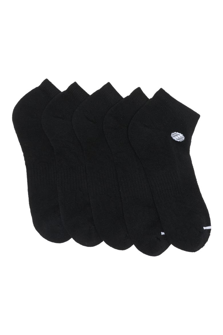 Sport 5-Pack Ankle Socks, Main, color, BLACK
