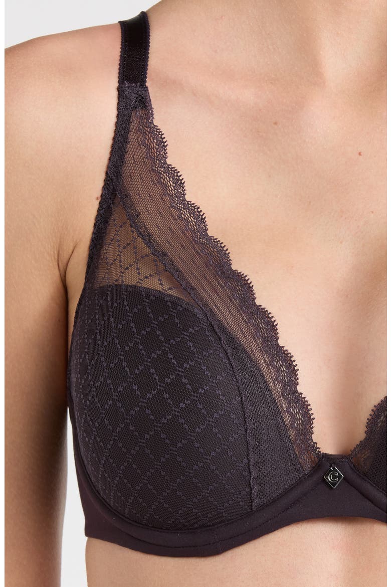 Norah Chic Plunge T-Shirt Bra, Alternate, color, INK