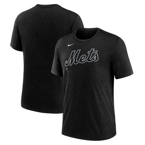 Men's Nike  Heather Black New York Mets  Lights Out Tri-Blend T-Shirt