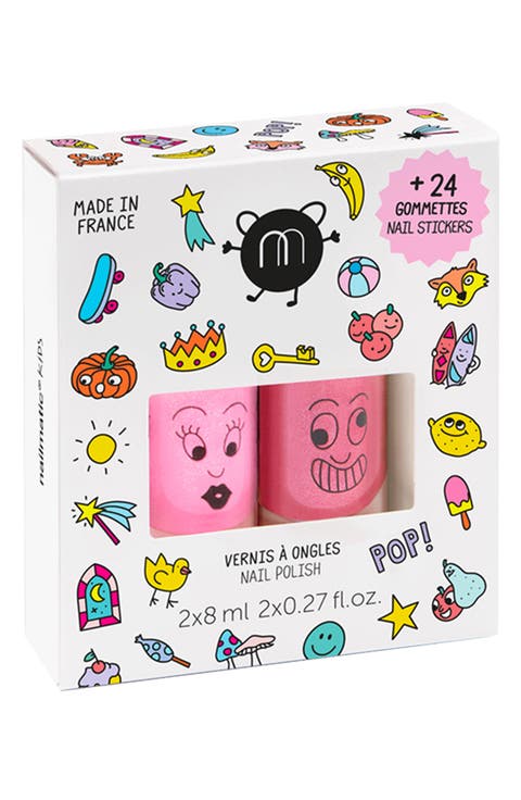 Nail Polish And Nail Sticker Set For Kids