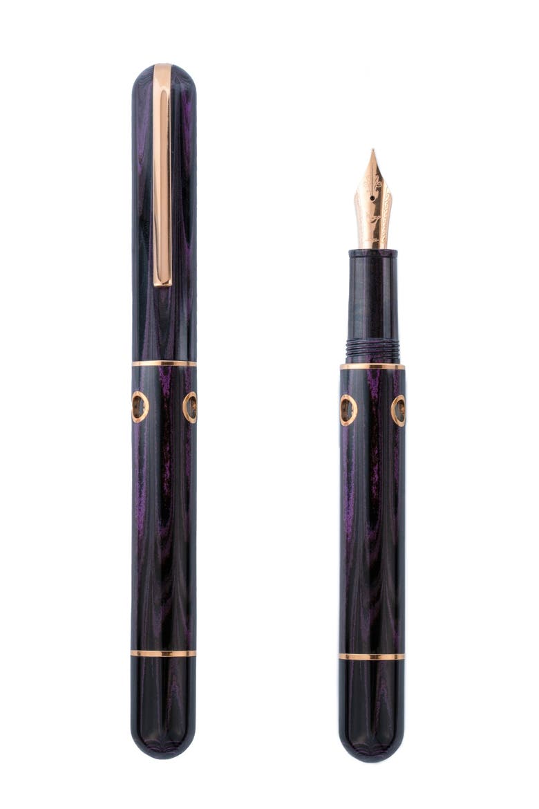 Nautilus Stylophora Berry Ebonite Fountain Pen, Main, color, Purple Fine
