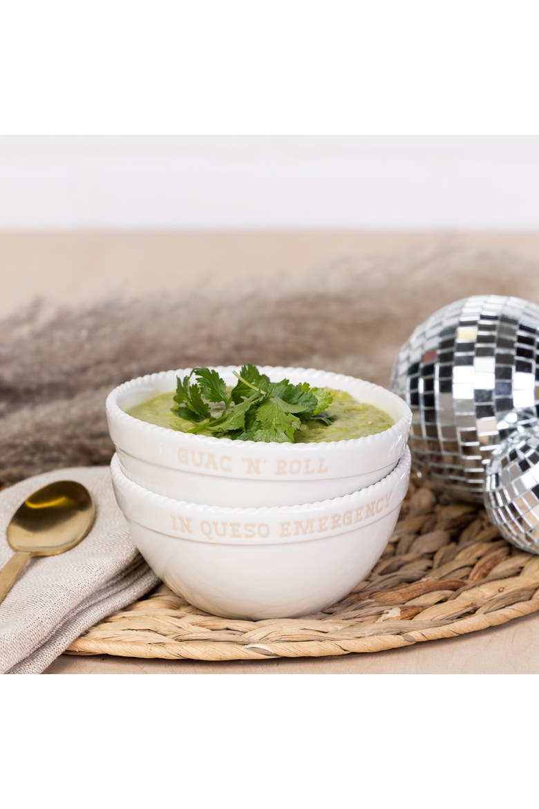 Queso/Guac Bowls Set of 2 Ceramic White 13.5 oz, Alternate, color, White