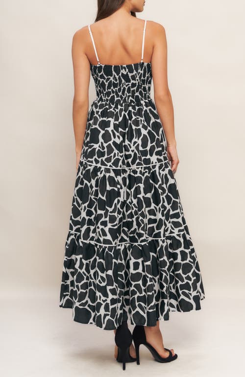 Flying Tomato V-neck Cotton Midi Dress In Multi