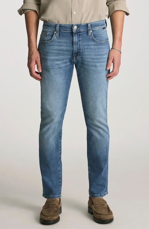 Marcus Slim Straight Leg Jeans (Light Used Brushed Classic Blue) (Regular & Big)