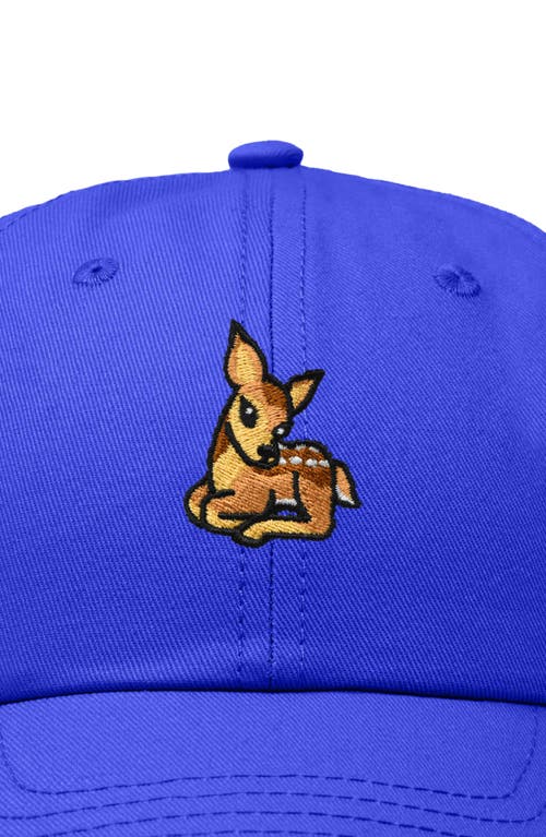 Dalix Fawn Embroidered Outdoor Cap In Royal Blue