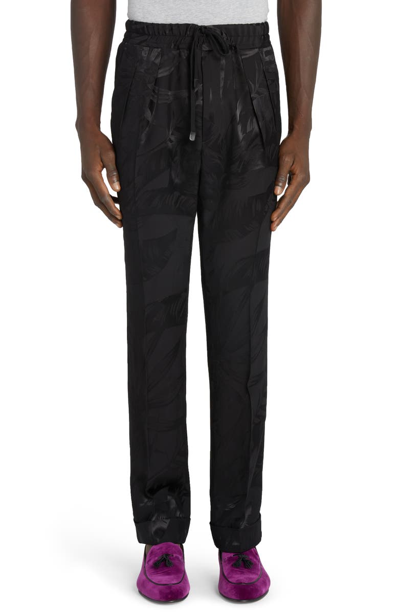 TOM FORD Austin Floral Jacquard Joggers, Main, color, 