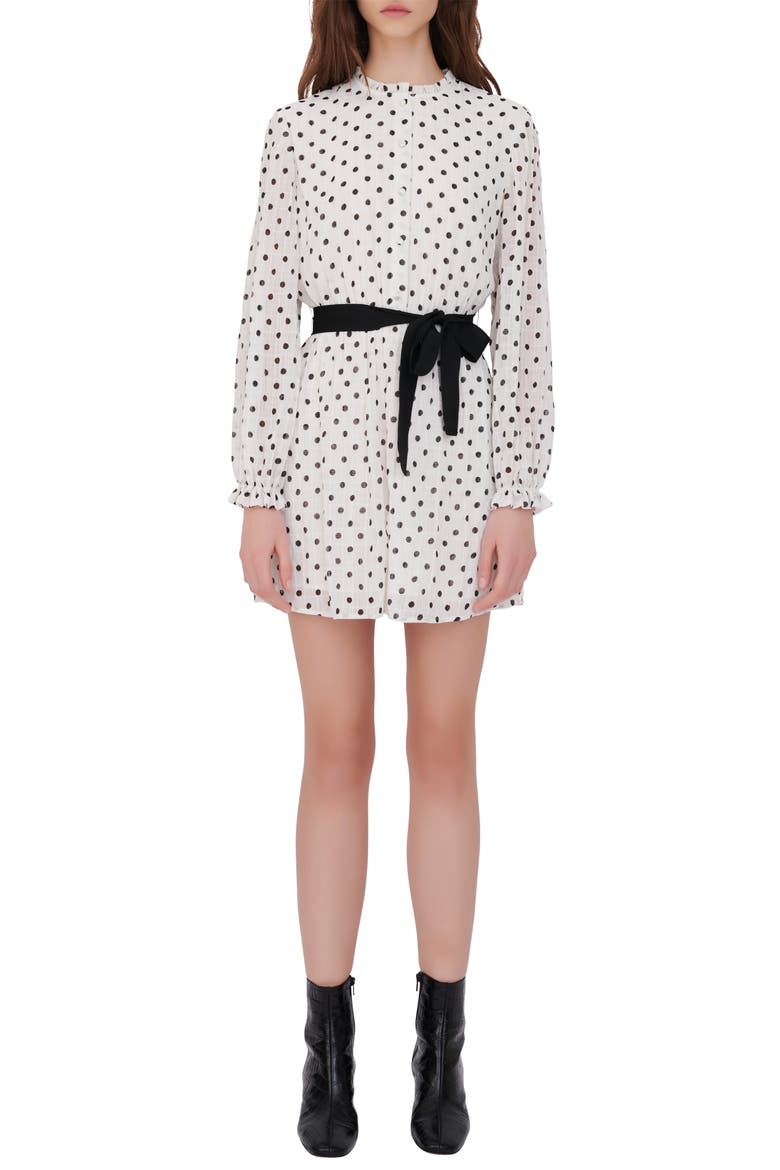 Polka Dot Long Sleeve Dress, Main, color, MULTICOLOR