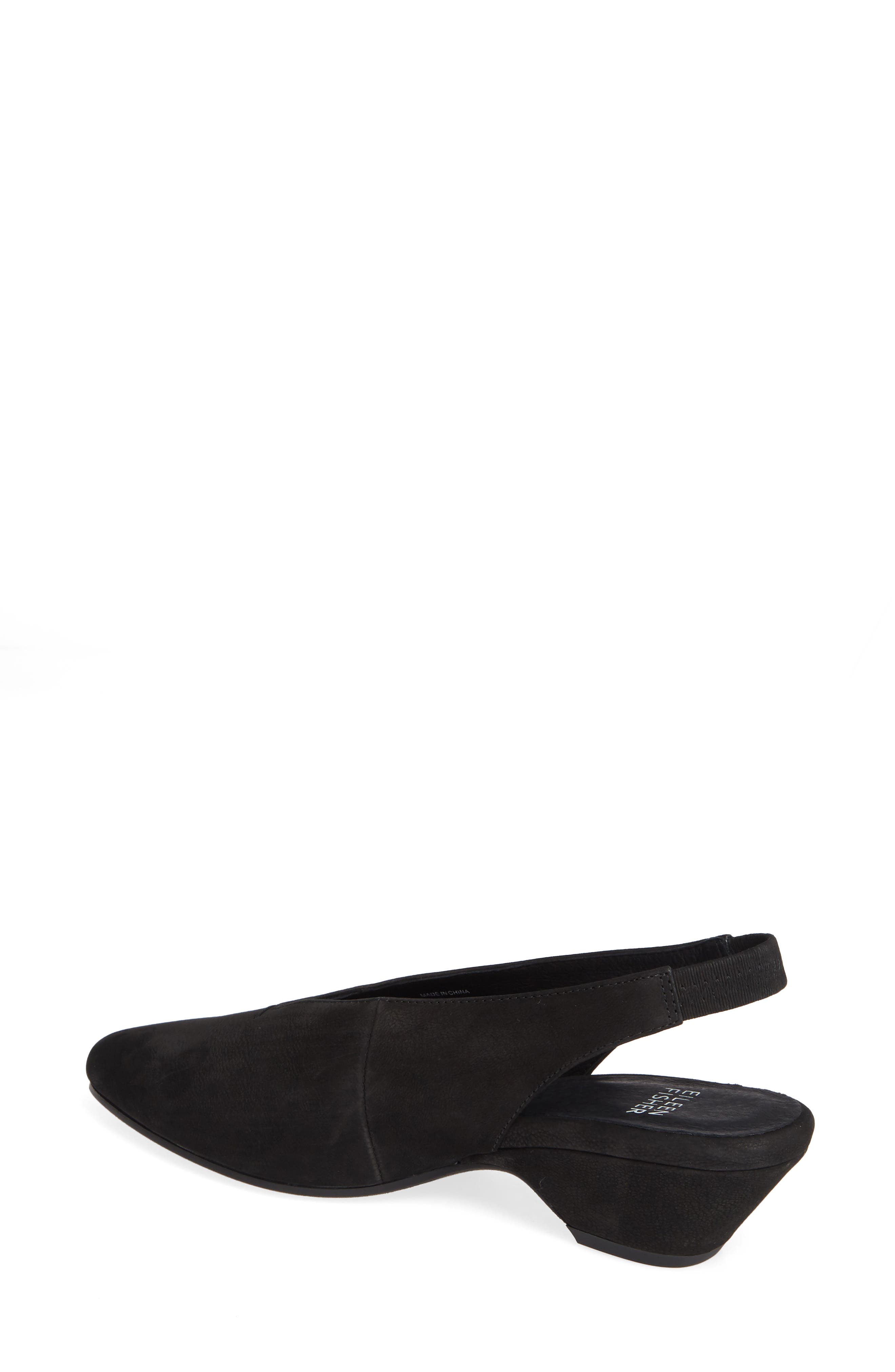 Eileen Fisher Gatwick Slingback Pump, Alternate, color, Black Nubuck
