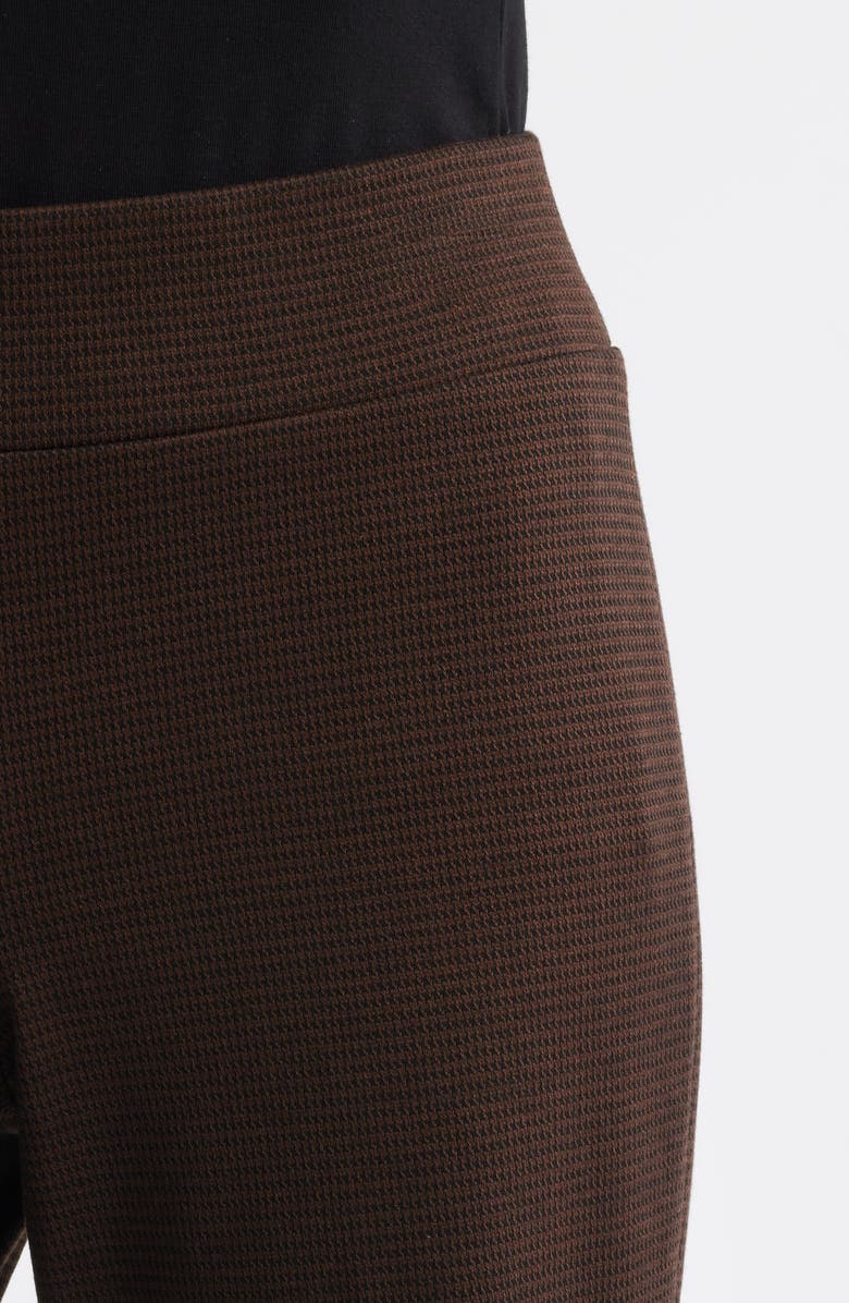 Anne Klein Houndstooth High Waist Pull-On Wide Leg Pants, Alternate, color, 