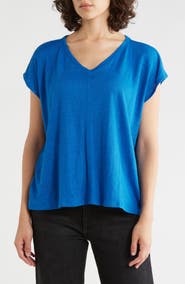 Eileen Fisher V-Neck Organic Linen T-Shirt