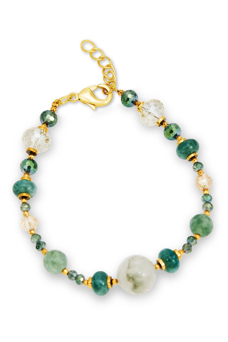 Semiprecious Bead Bracelet, Main, color, GREEN