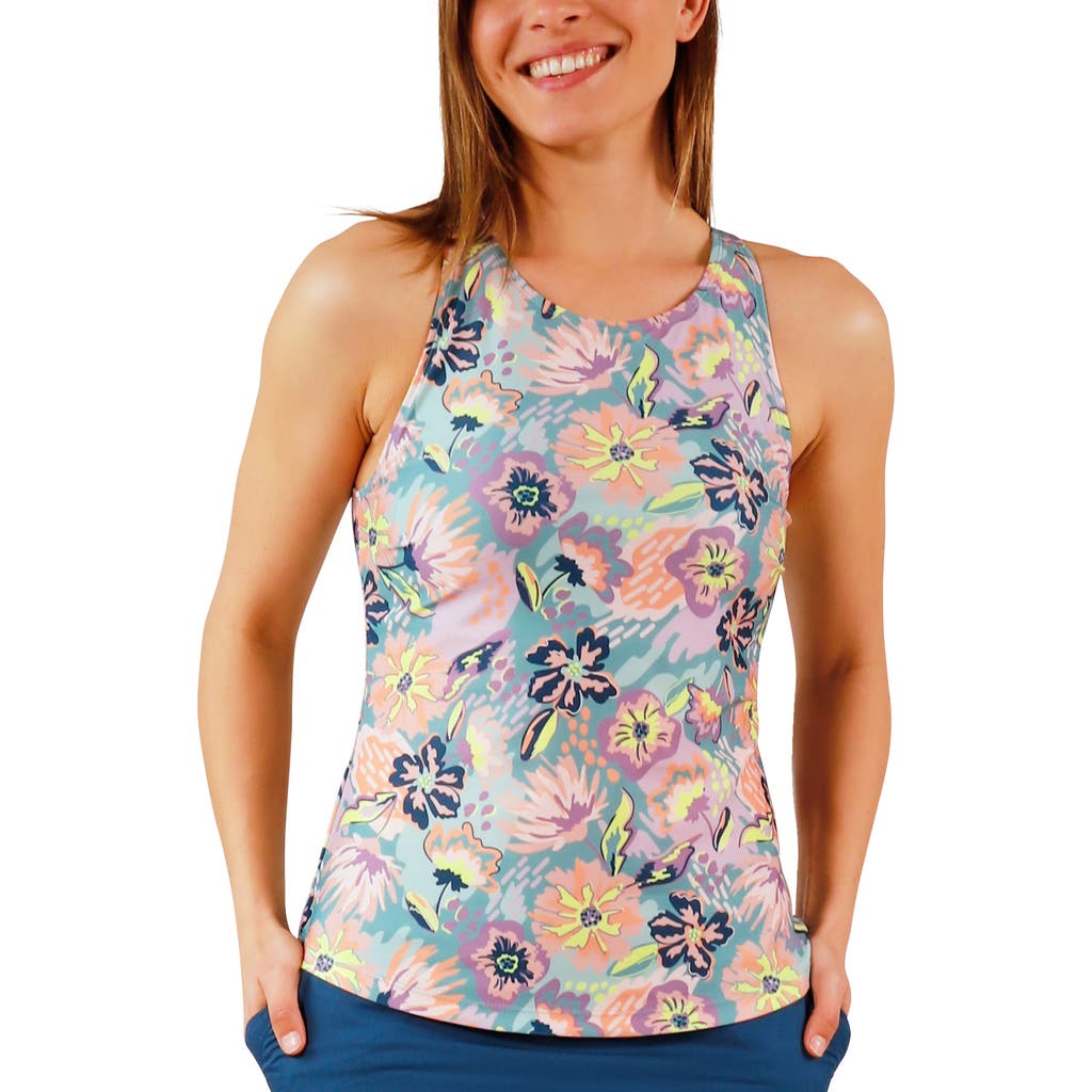 Uv Skinz High Neck Tankini In Florida Floral