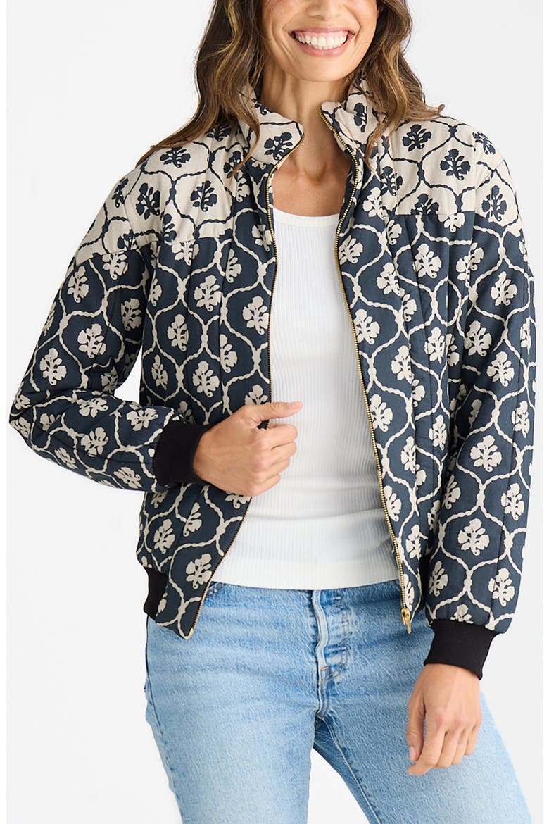 Thembie Quilted Bomber Jacket, Alternate, color, MOONLIGHT PAISLEY