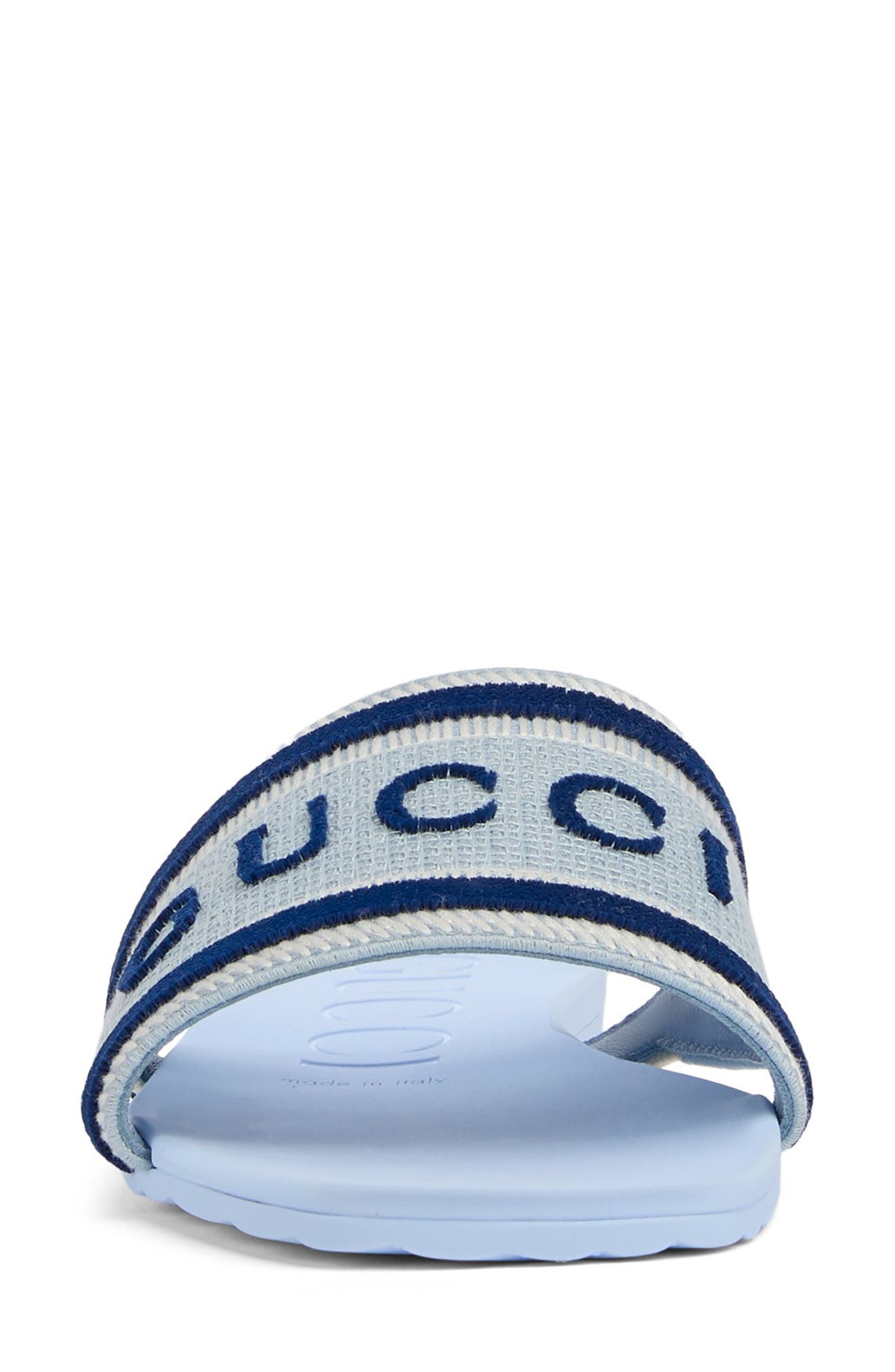 Gucci Luna Slide Sandal, Alternate, color, Blue