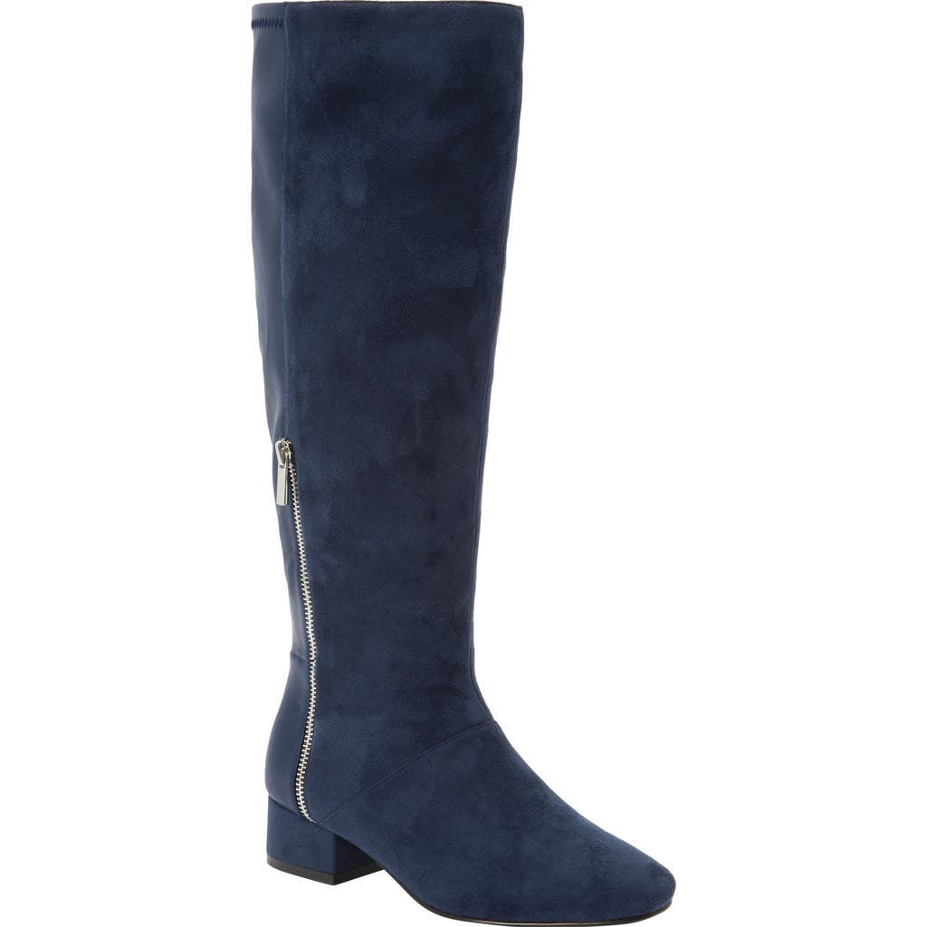 Comfortview The Ivana Tall Wide Calf Boot In Blue
