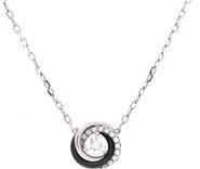 Pre-Owned Cartier Trinity Diamond Pendant Necklace 18K White Gold with Diamonds and Ceramic