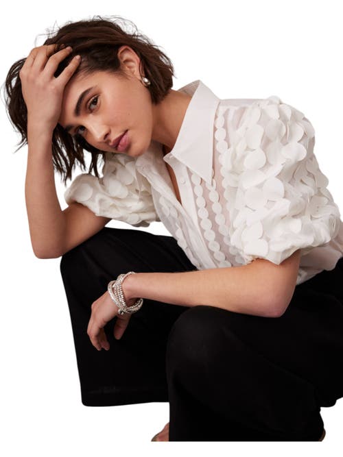 MINT VELVET MINT VELVET APPLIQUE ORGANZA SHIRT