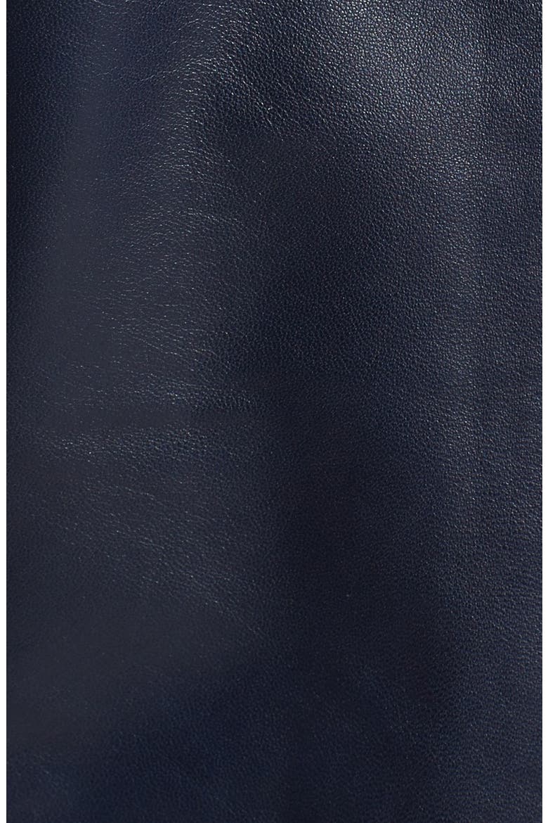 Leather Moto Jacket, Alternate, color, NAVY PEACOAT
