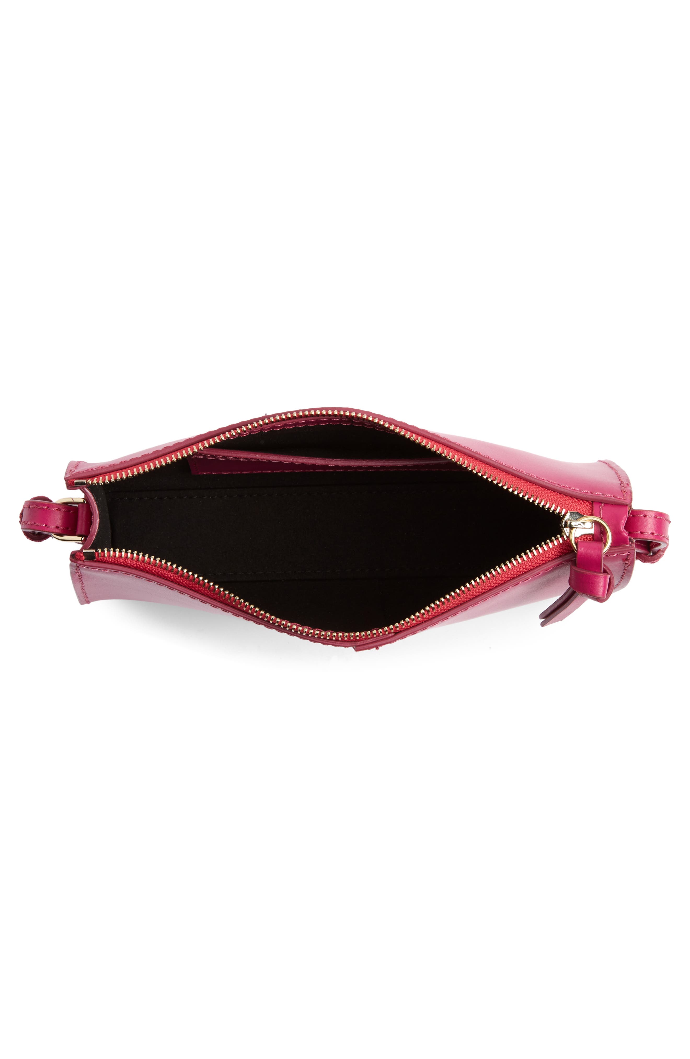 Les Second Leather Crossbody Wallet (Nordstrom Exclusive), Alternate, color, FUCHSIA