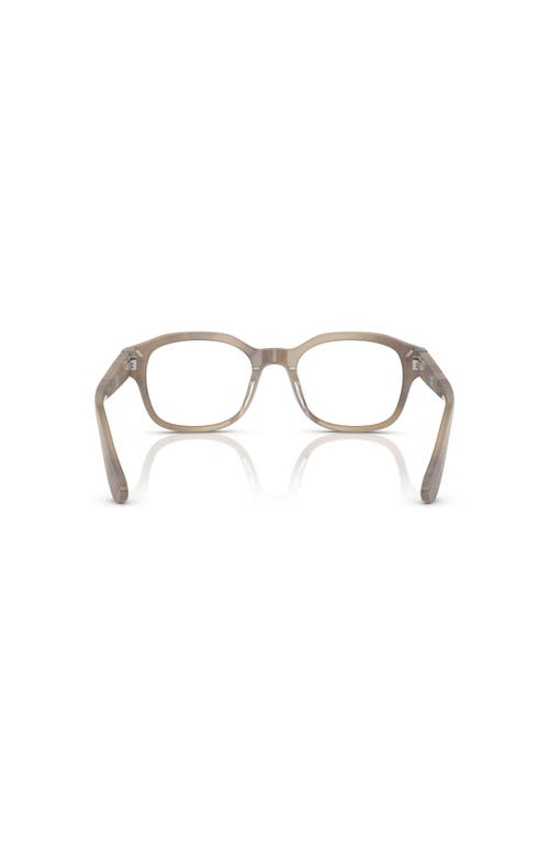 Brunello Cucinelli 53mm Rectangle Optical Glasses In Neutral