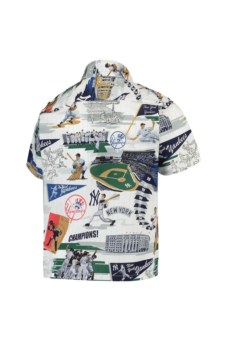 Youth Reyn Spooner White New York Yankees Scenic Button-Up Shirt, Alternate, color, White