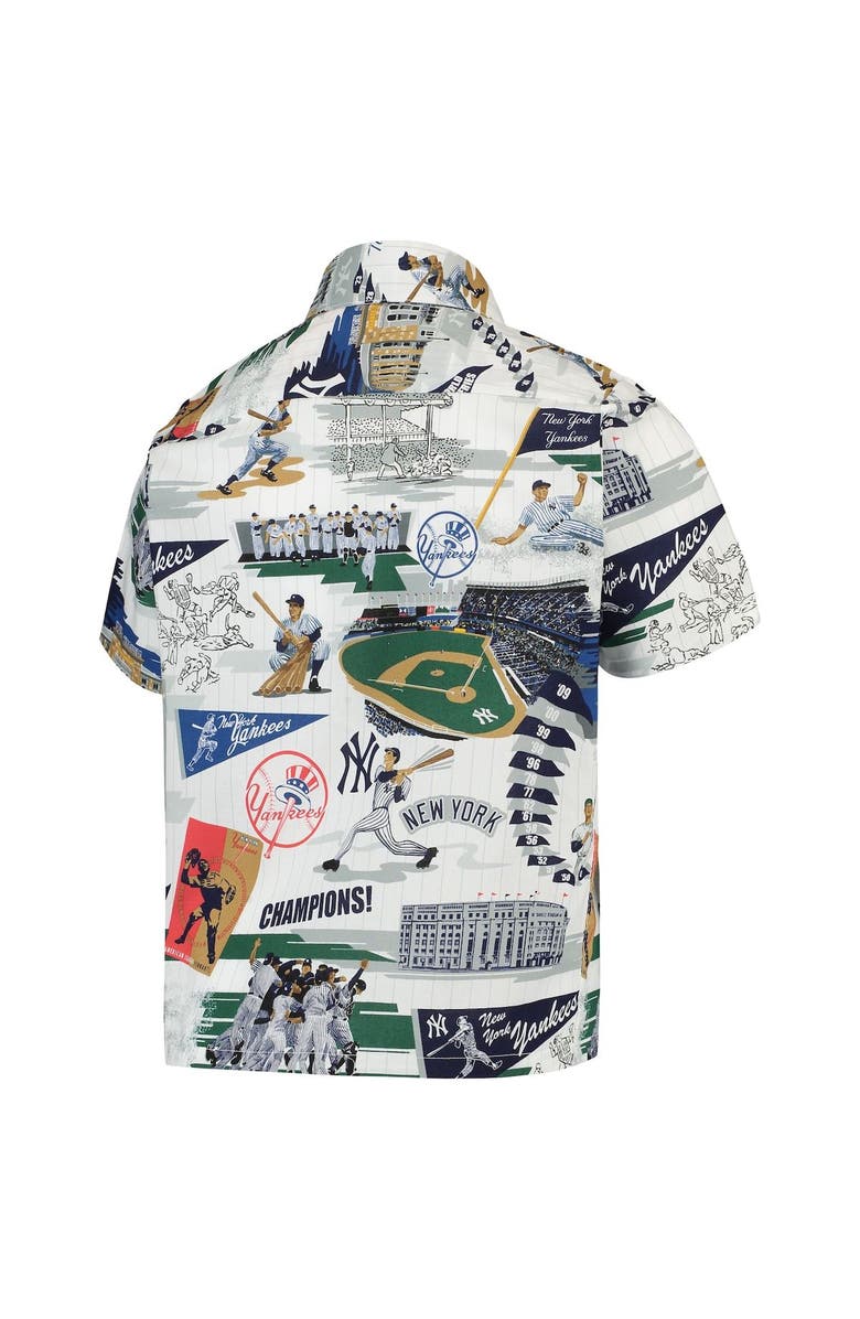 Reyn Spooner Youth Reyn Spooner White New York Yankees Scenic Button-Up Shirt, Alternate, color, 