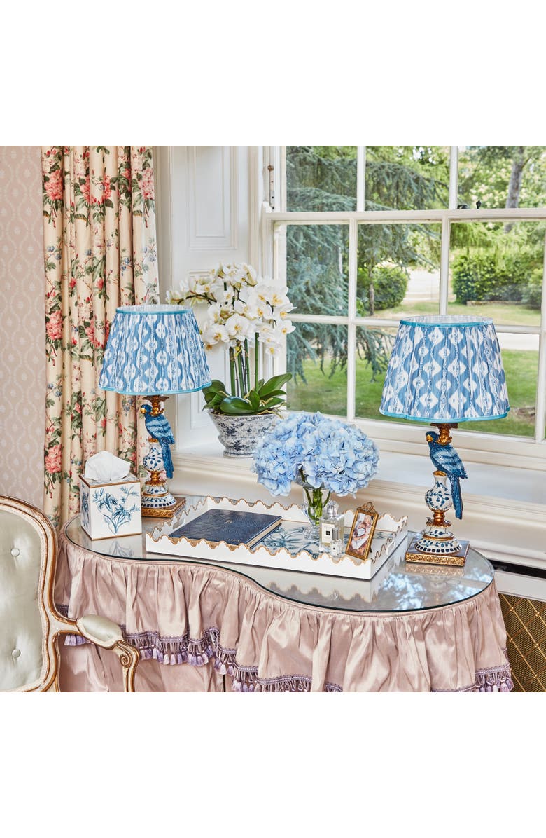 Mrs. Alice Floral Tole Tissue Box, Alternate, color, Blue