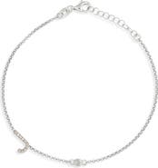 MESHMERISE Diamond Initial Bezel Bracelet