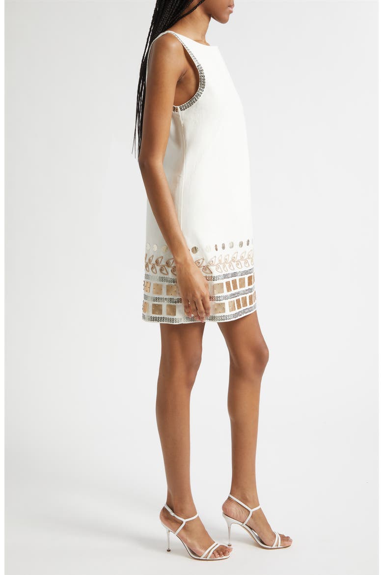 Tabitha Embellished Sheath Dress, Alternate, color, IVORY