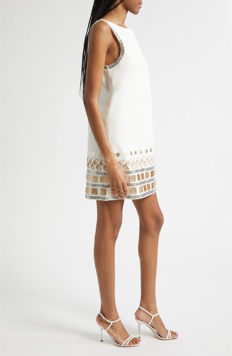 Cinq à Sept Tabitha Embellished Sheath Dress, Alternate, color, Ivory