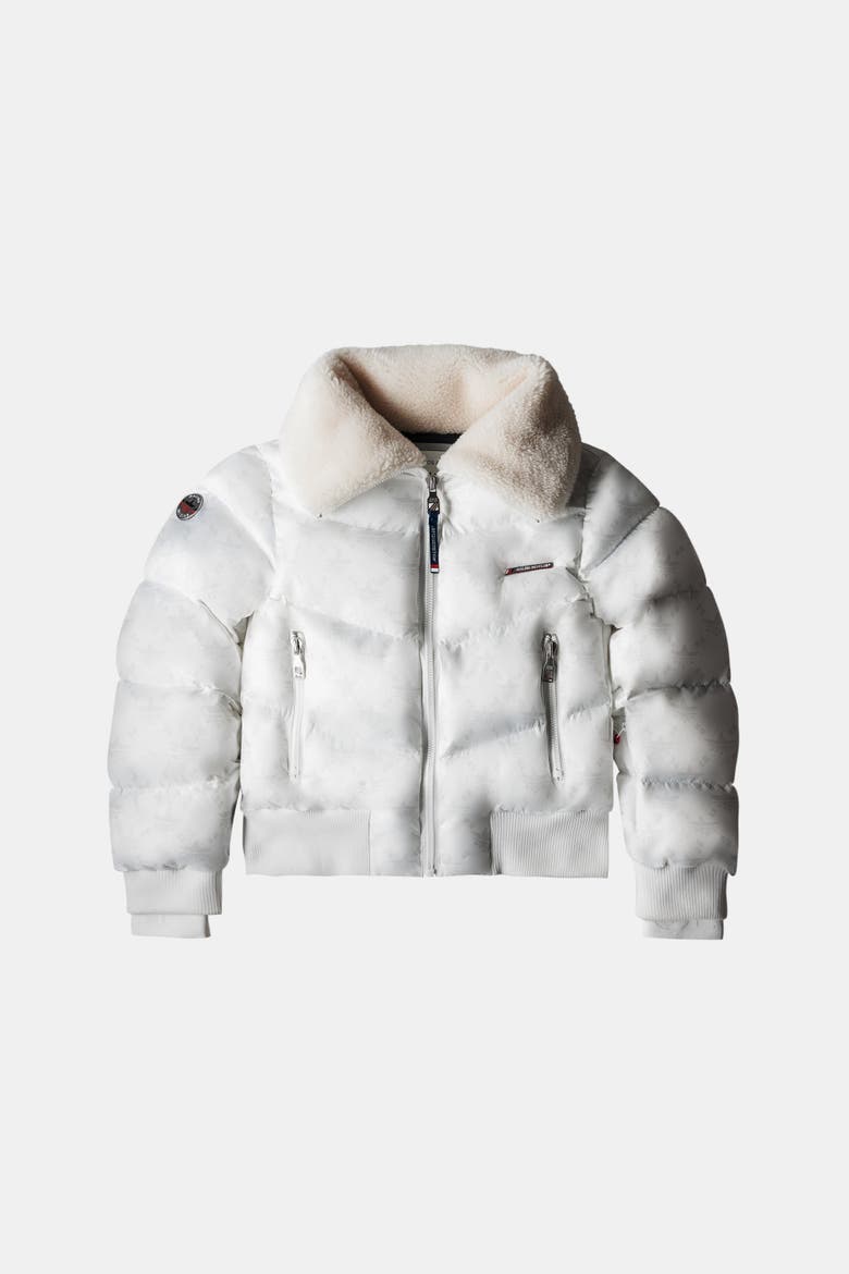 Monogram Classic Bomber, Alternate, color, White