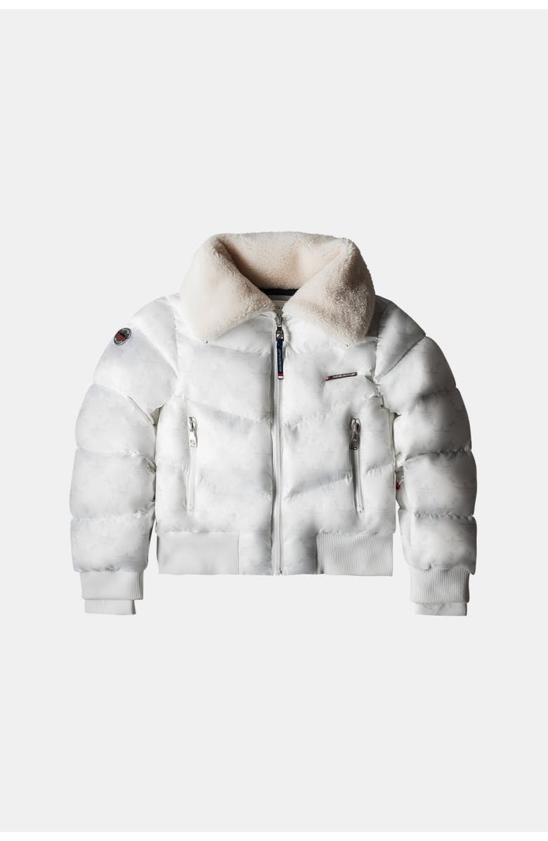 Malibu Ski Club Monogram Classic Bomber, Alternate, color, White