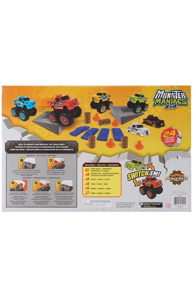 Monster Maniacs Switch Ems Monster Trucks 24 Piece Set, Alternate, color, 