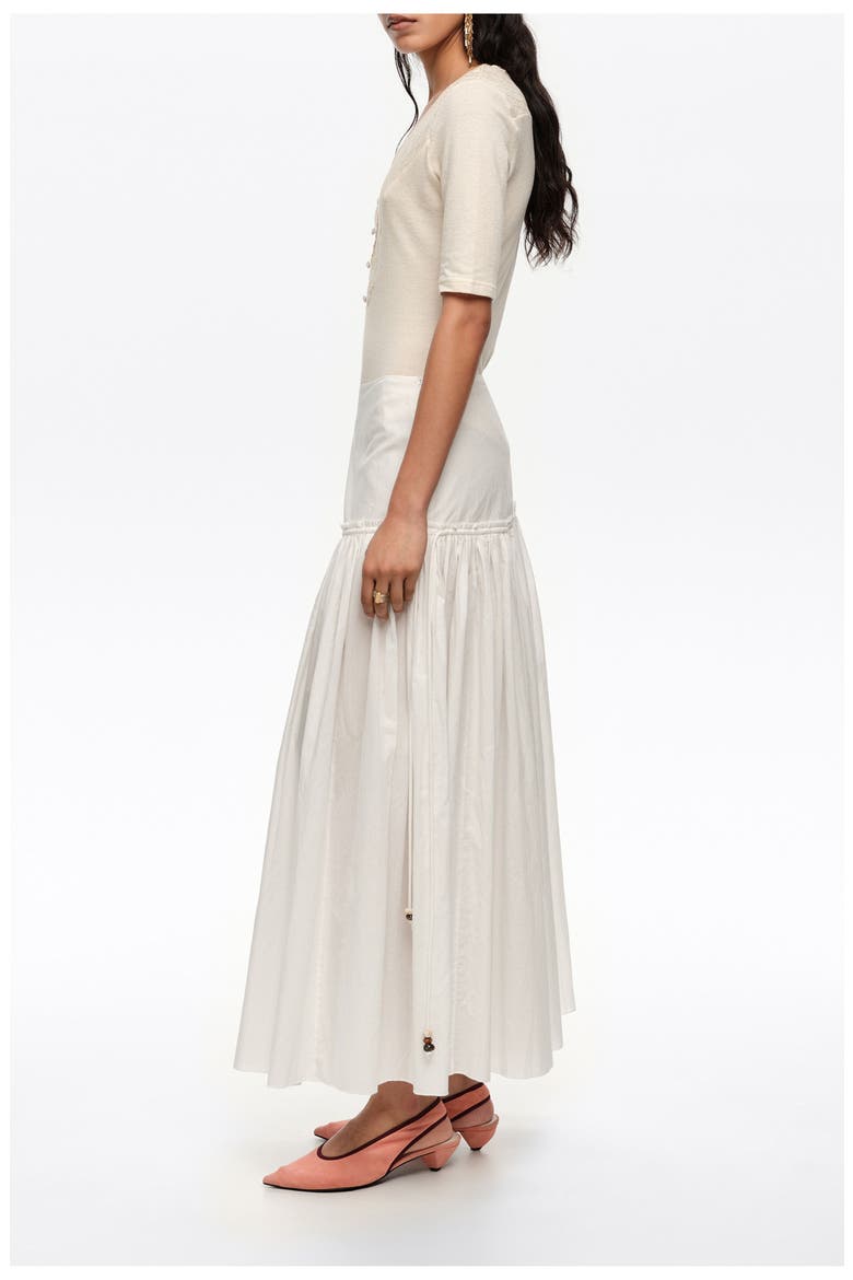 Cotton Flared Skirt, Alternate, color, WHITE