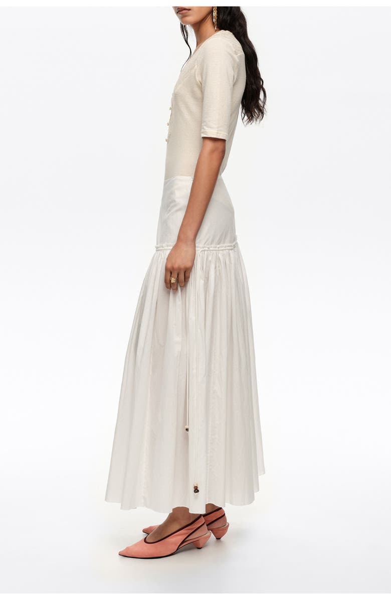 Bimba y Lola Cotton Flared Skirt, Alternate, color, White