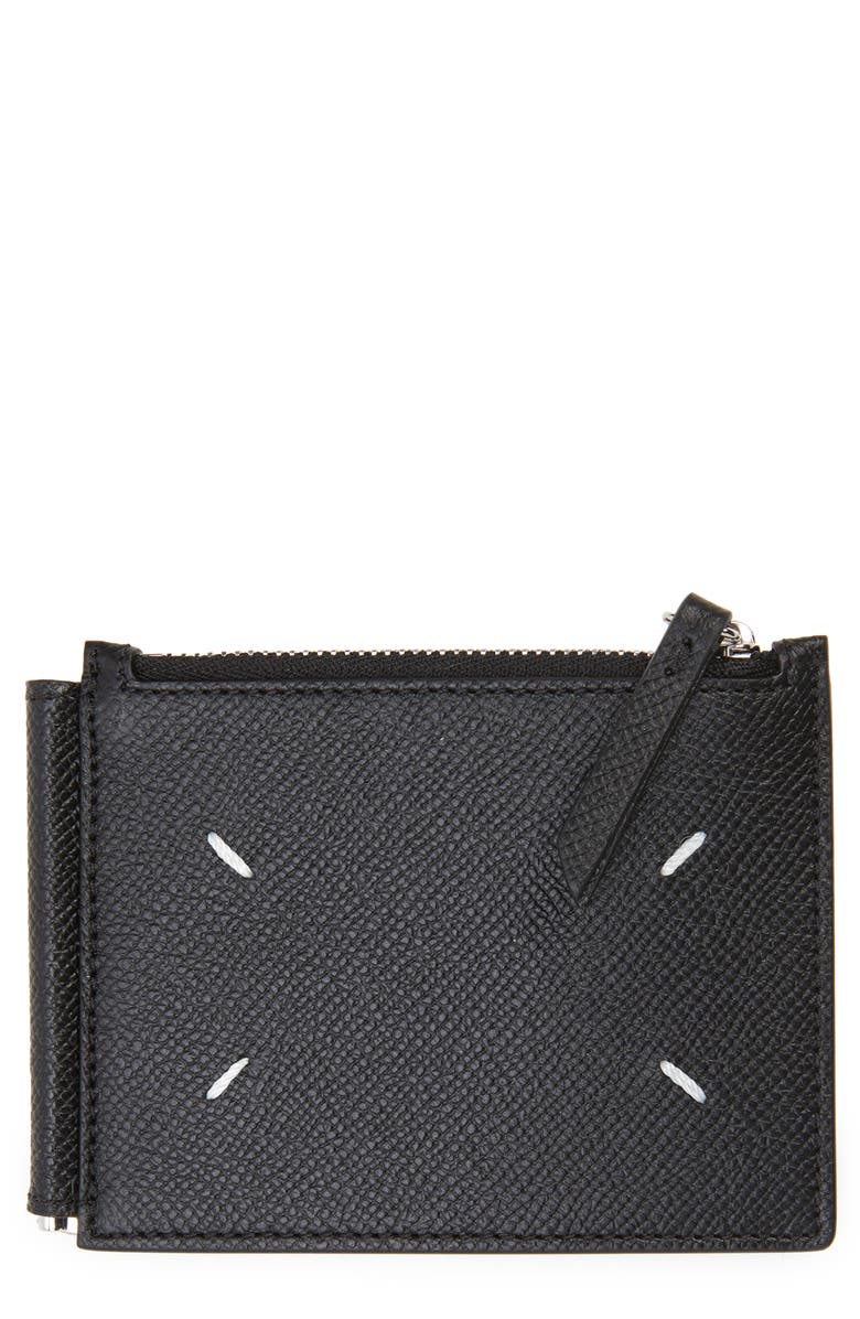 Maison Margiela Pebbled Leather Bifold Wallet, Main, color,