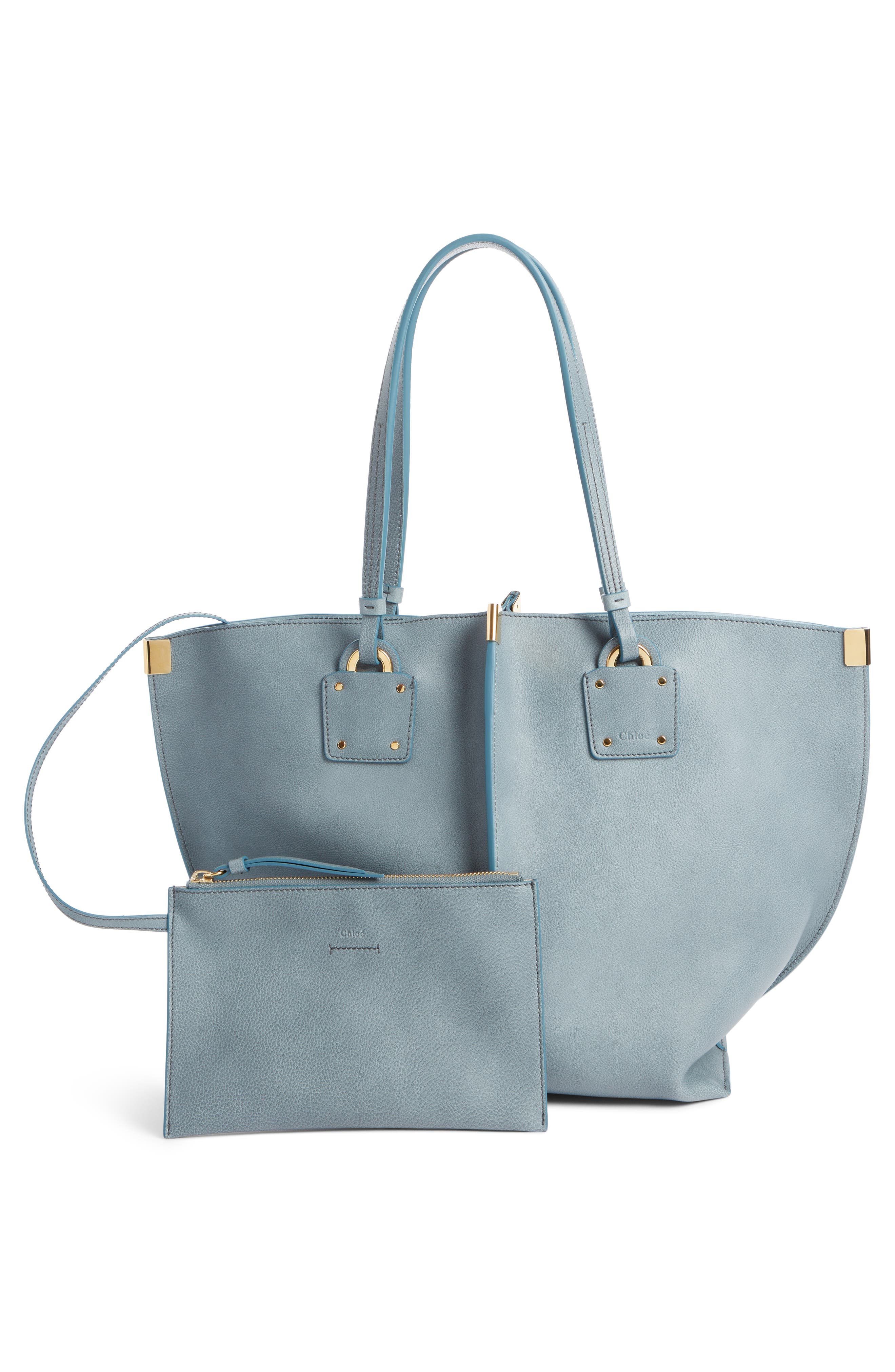 Chloé Vick Leather Tote, Alternate, color, 