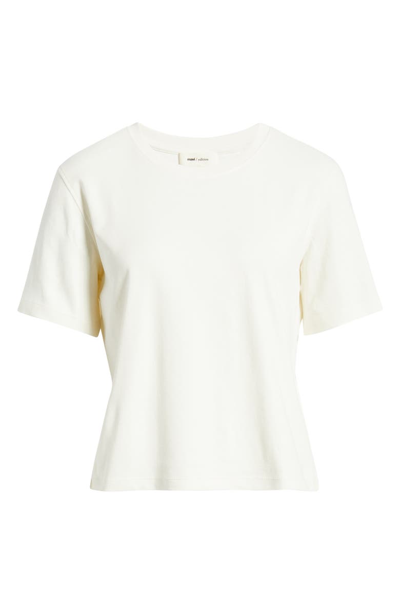 Mavi Jeans Crewneck Cotton T-Shirt, Alternate, color, Marshmallow