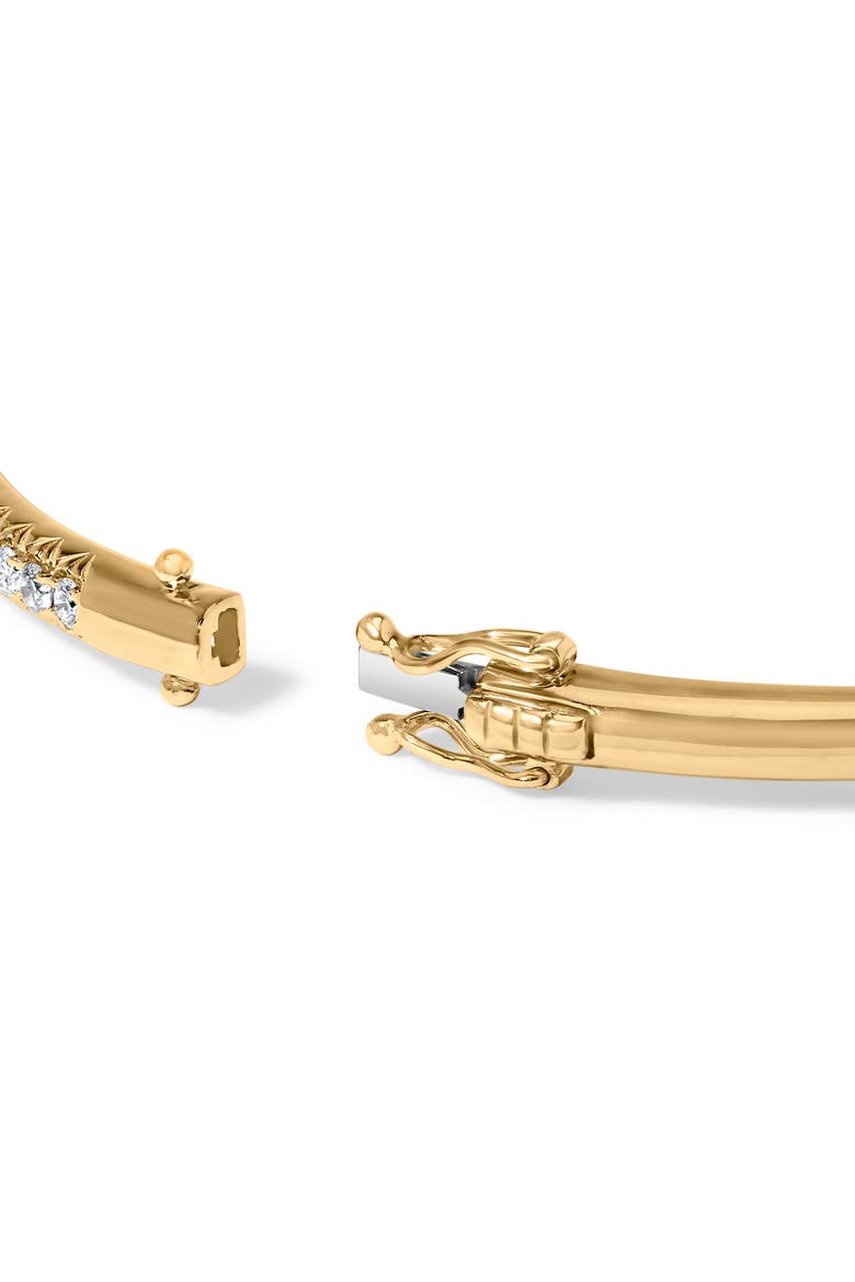 14K Gold 1.00 Cttw Half Eternity Diamond Bangle Bracelet, Alternate, color, Yellow