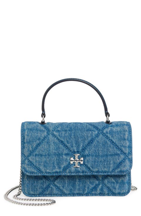 Mini Kira Diamond Quilted Denim Tote